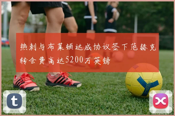 热刺与布莱顿达成协议签下范赫克转会费高达5200万英镑